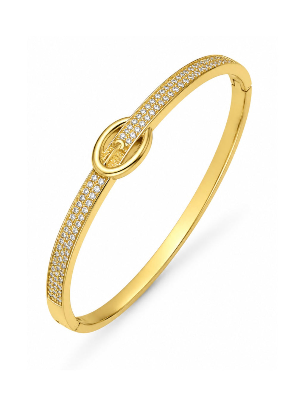 Noelle Oval Link Bangle Bracelet