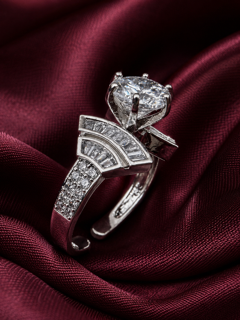 Baguette Wing Statement Ring
