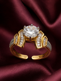 Baguette Wing Statement Ring - Gold