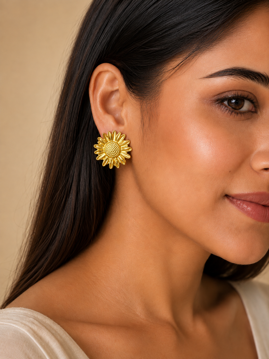 Bold Sunflower Statement Earrings