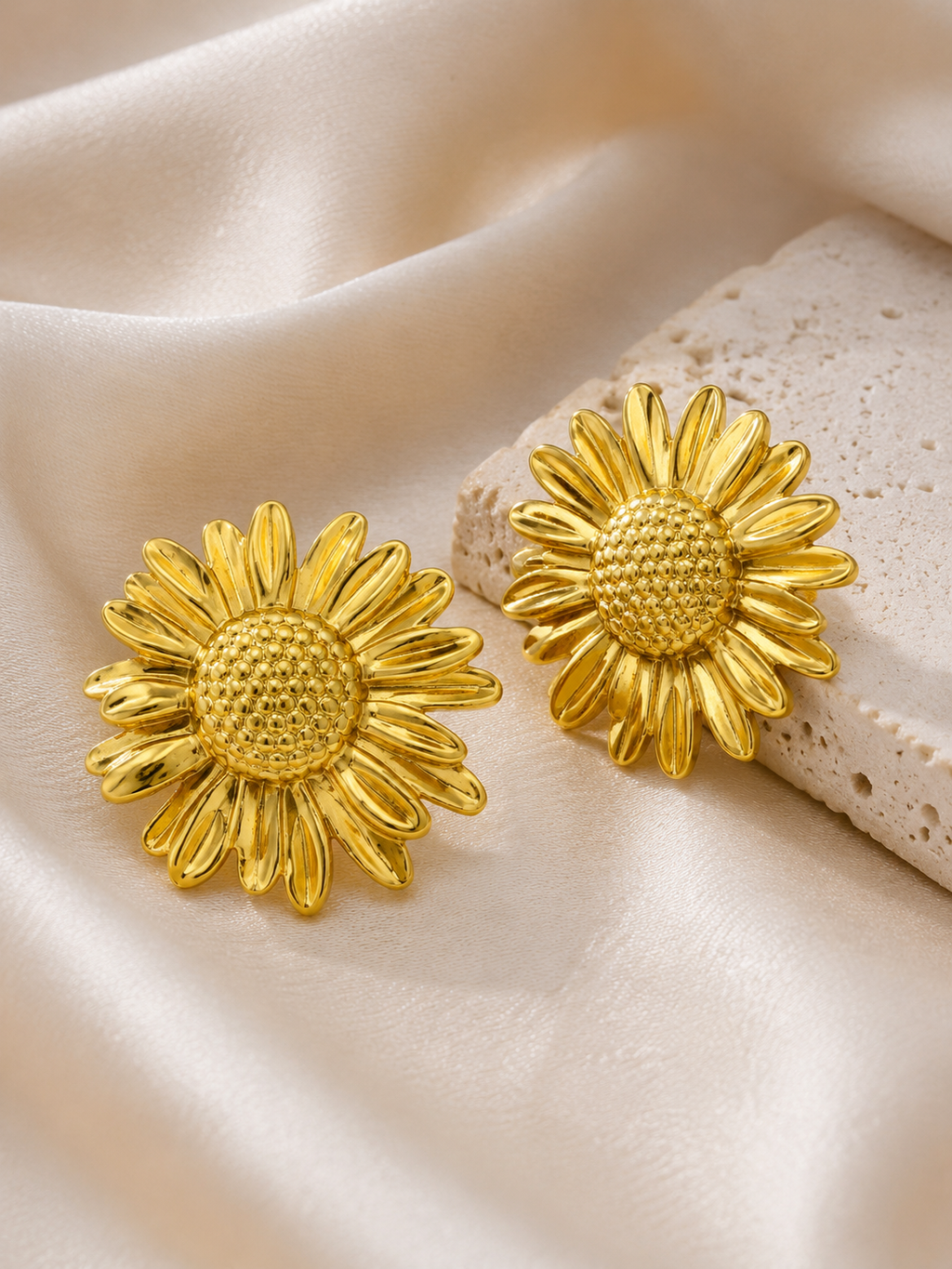 Bold Sunflower Statement Earrings