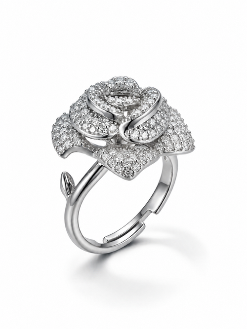 Celestine Layered Statement Rose Ring