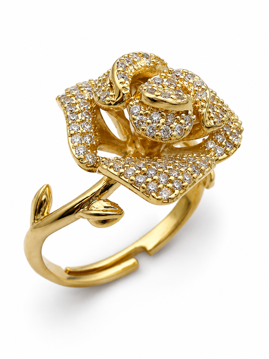 Celestine Layered Statement Rose Ring