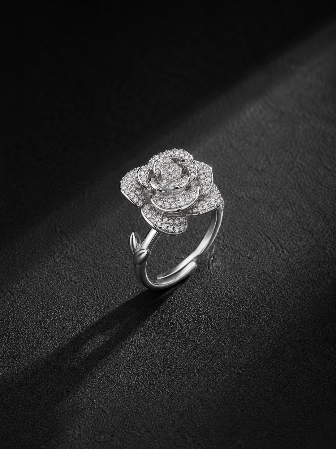 Celestine Layered Statement Rose Ring