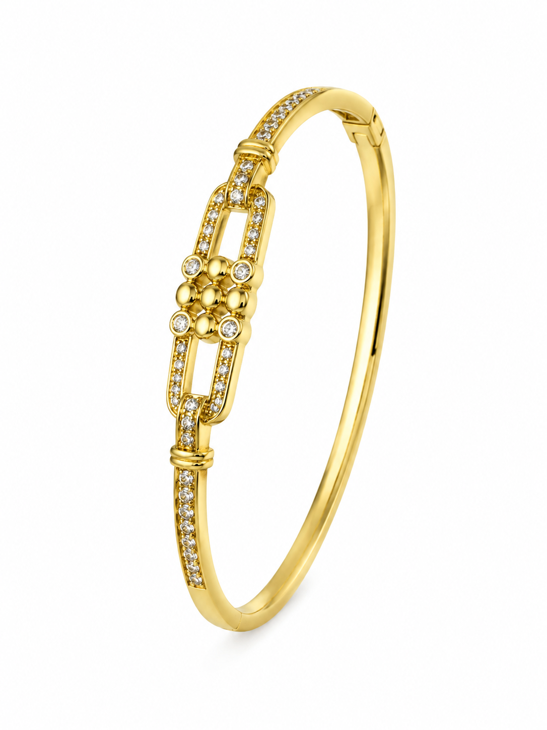 Crown Lattice Bangle Bracelet
