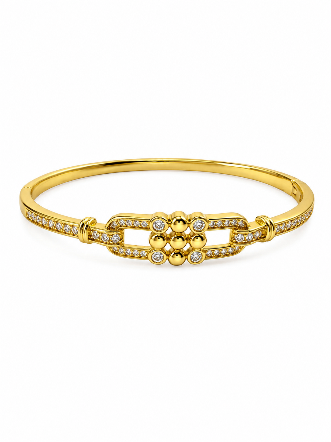 Crown Lattice Bangle Bracelet