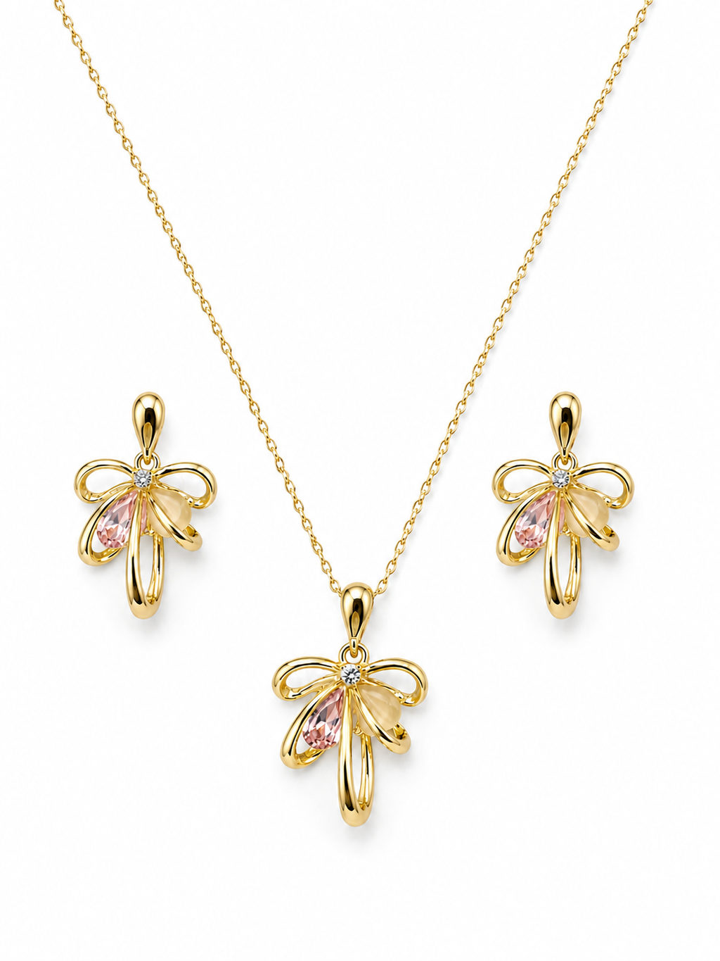 Crystal Ballerina Pendant Set