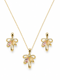 Crystal Ballerina Pendant Set