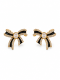 Crystal Ribbon Stud Earrings