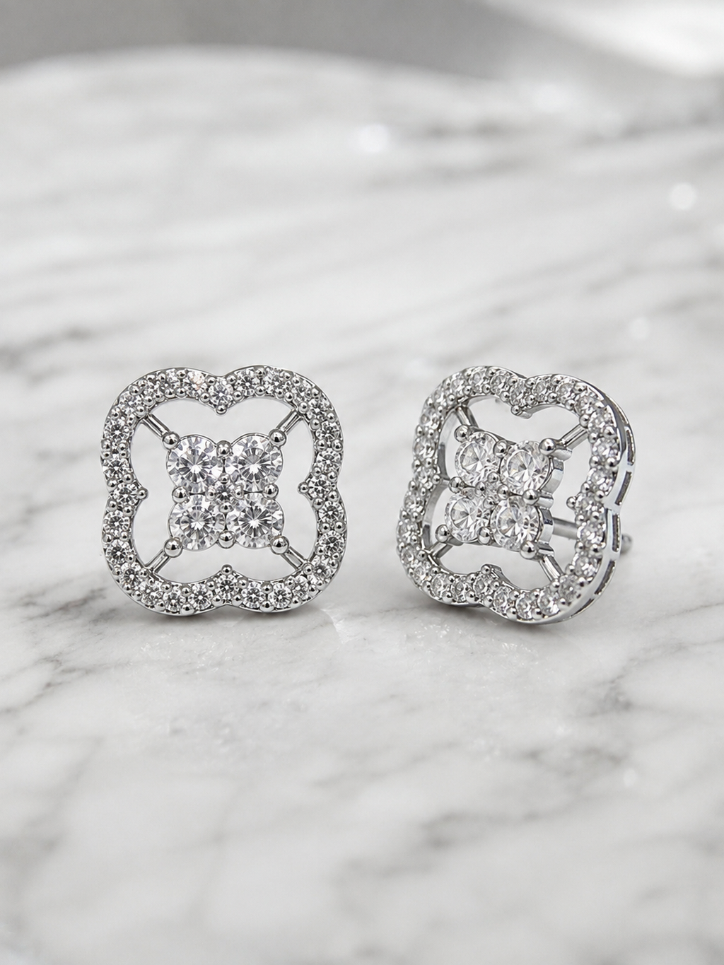 Diamond Rosette Frame Studs