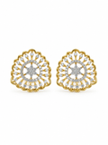 Diamond Spoke Stud Earrings