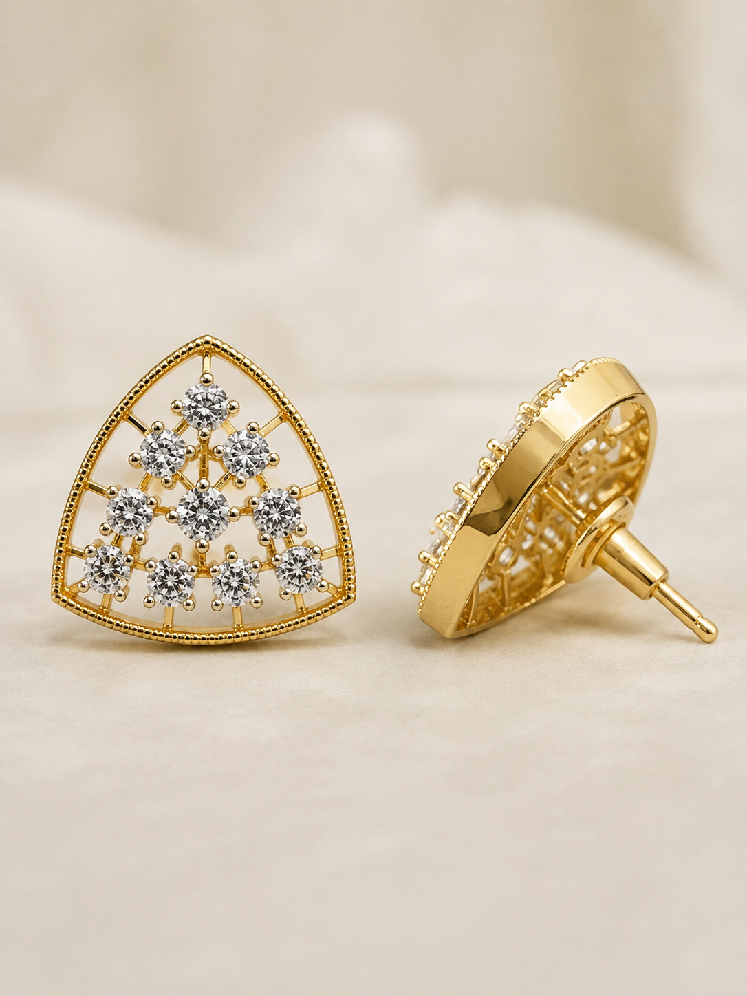 Diamond Trellis Statement Earrings