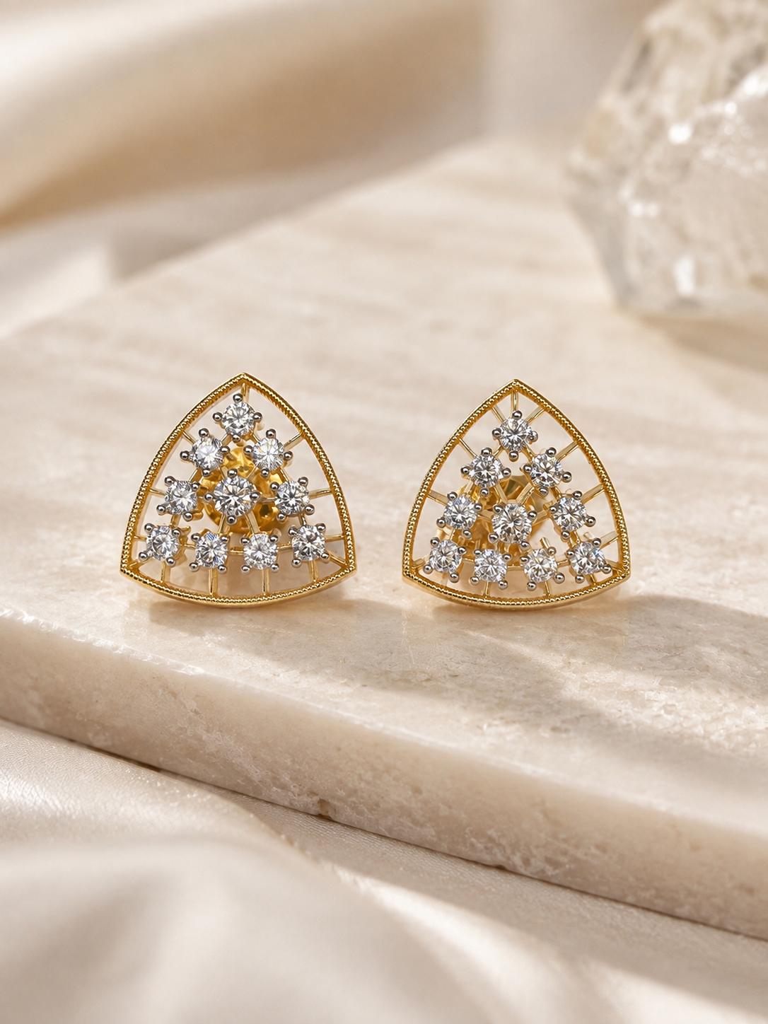 Diamond Trellis Statement Earrings