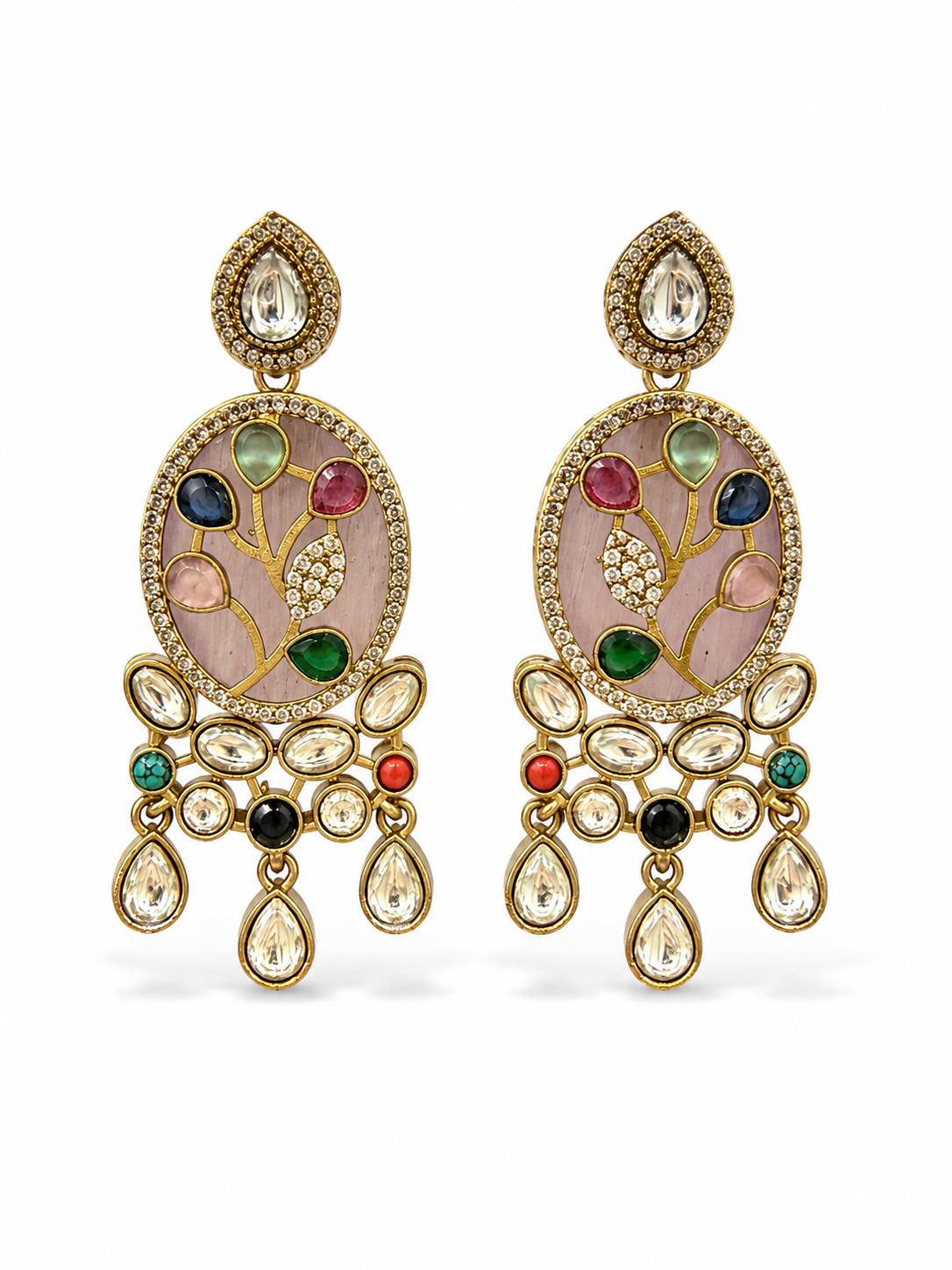 Shahi Bagh Kundan Danglers