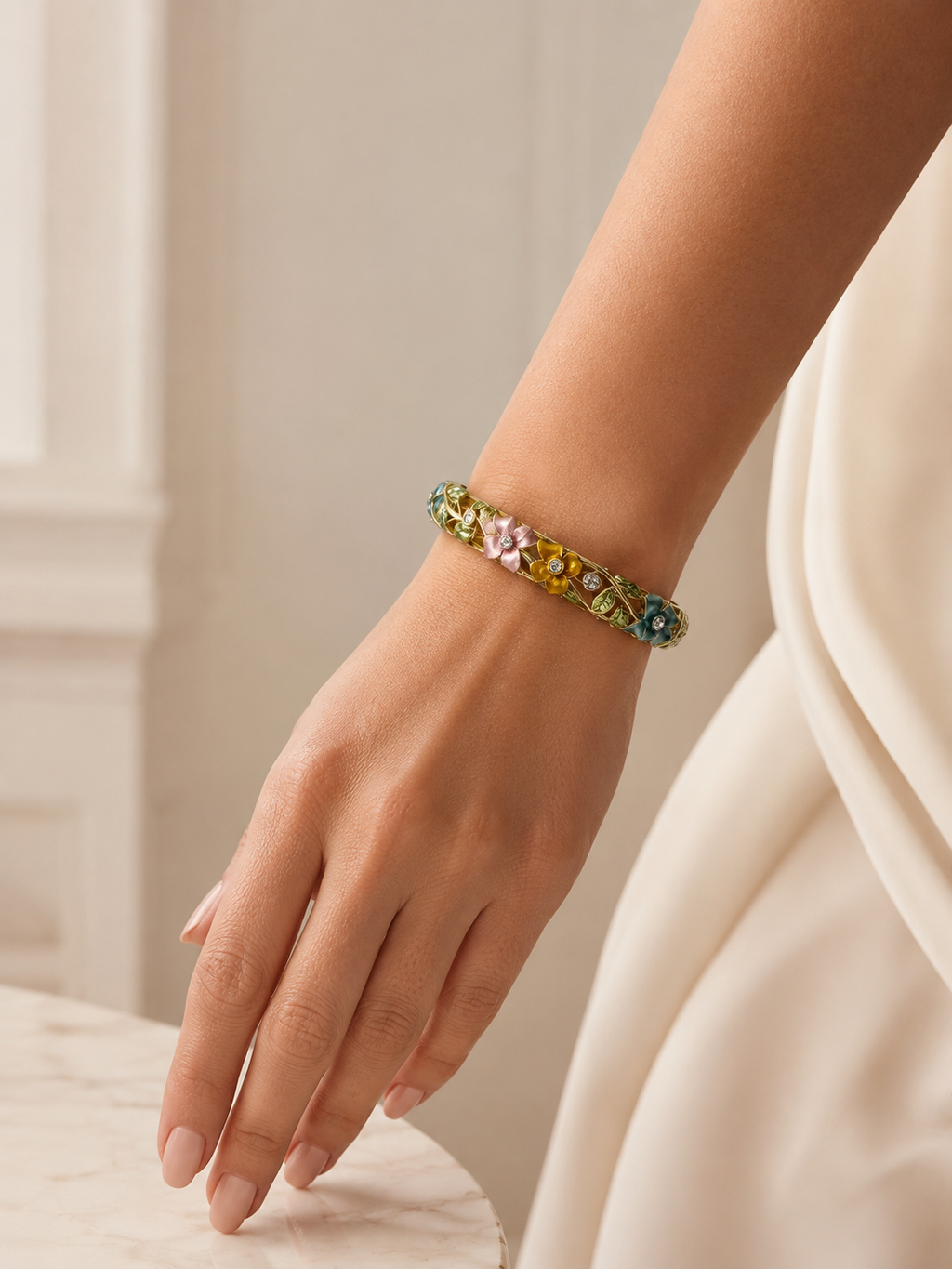Eden Bloom Enamel Bangle