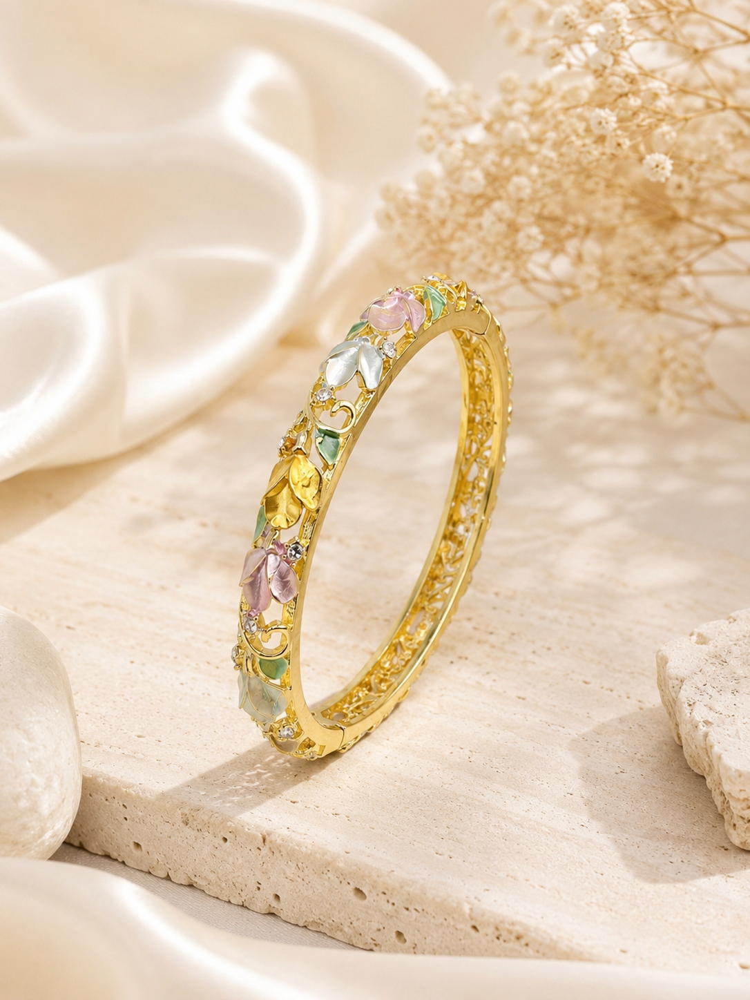 Fiora Tulip Enamel Bangle