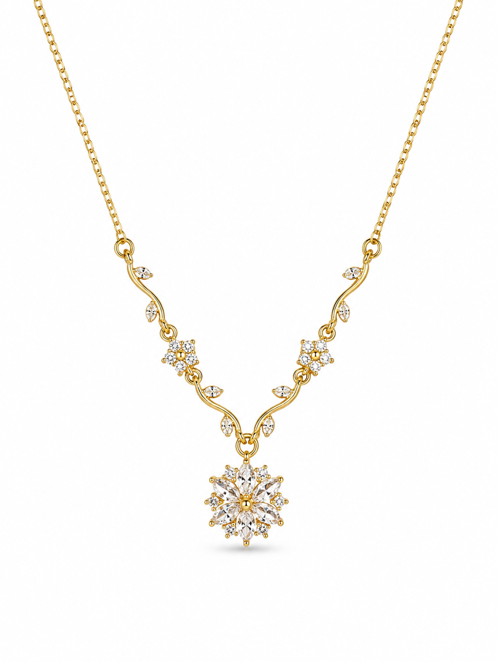 Floral Vine Pendant Necklace