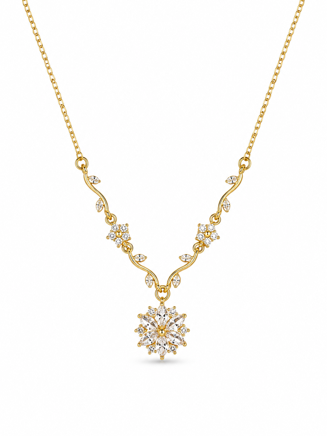 Floral Vine Pendant Necklace