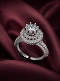High-Crown Diamond-Look Ring