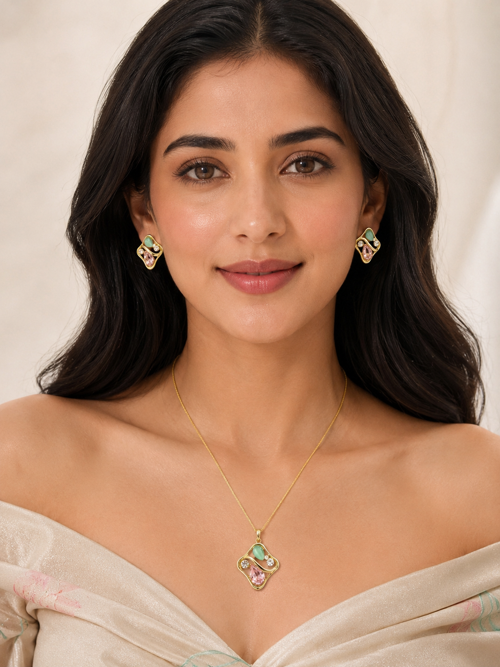 Jade Blush Pendant Set
