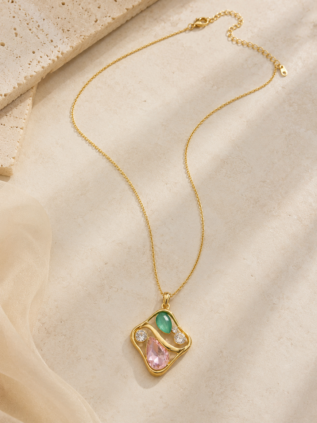 Jade Blush Pendant Set