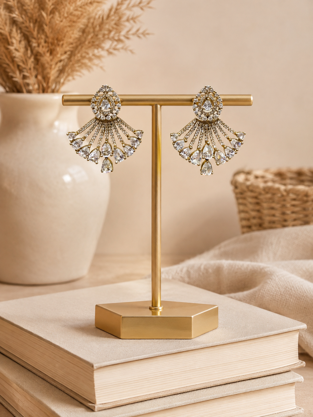 Layered Fringe Statement Earrings