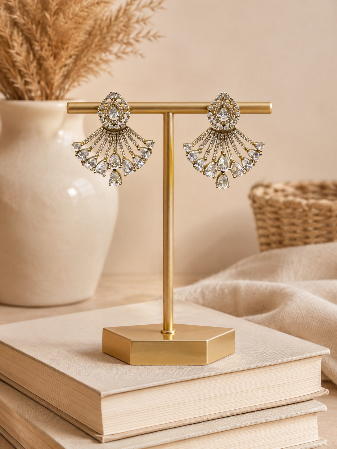 Layered Fringe Statement Earrings