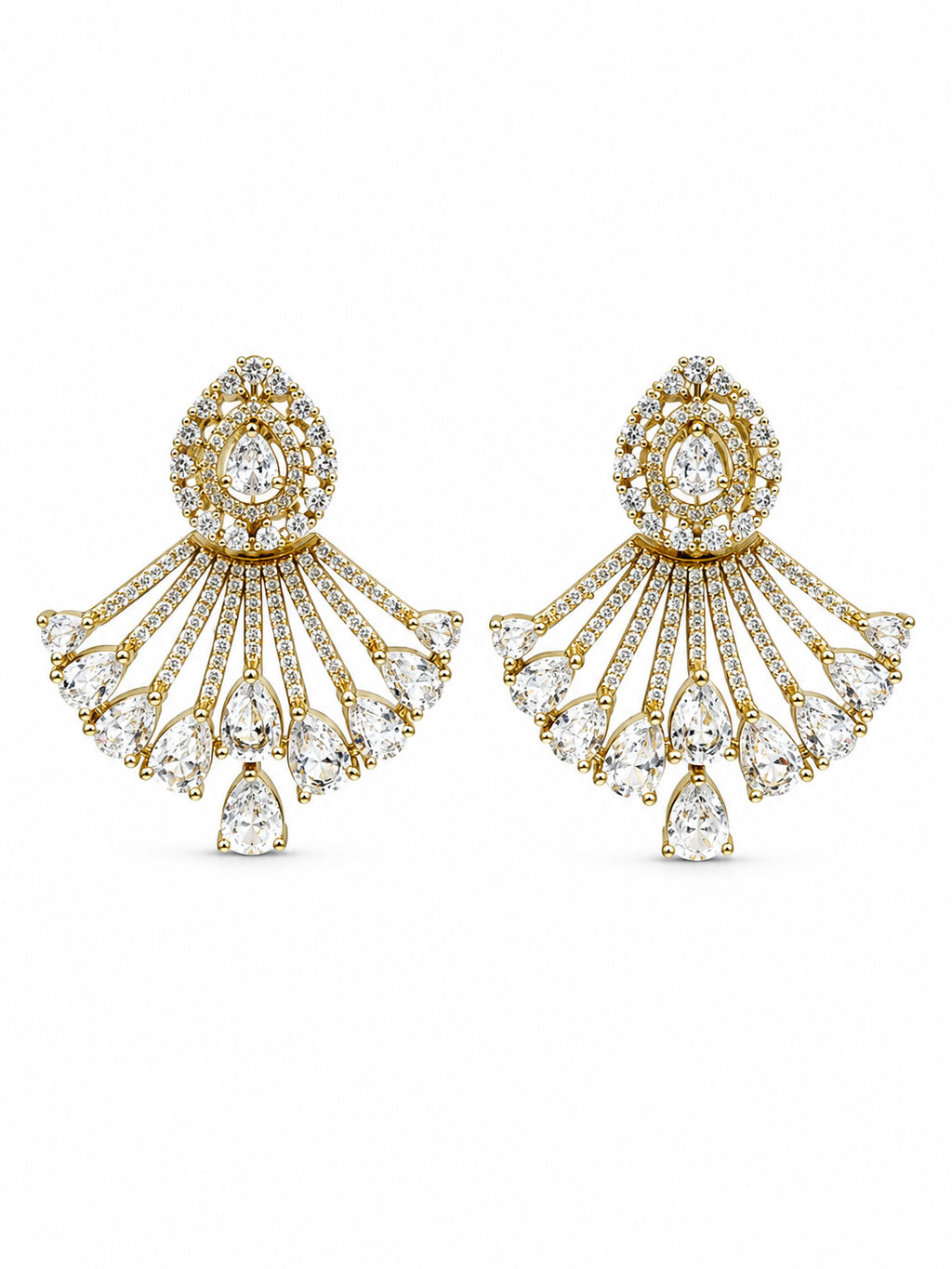 Layered Fringe Statement Earrings