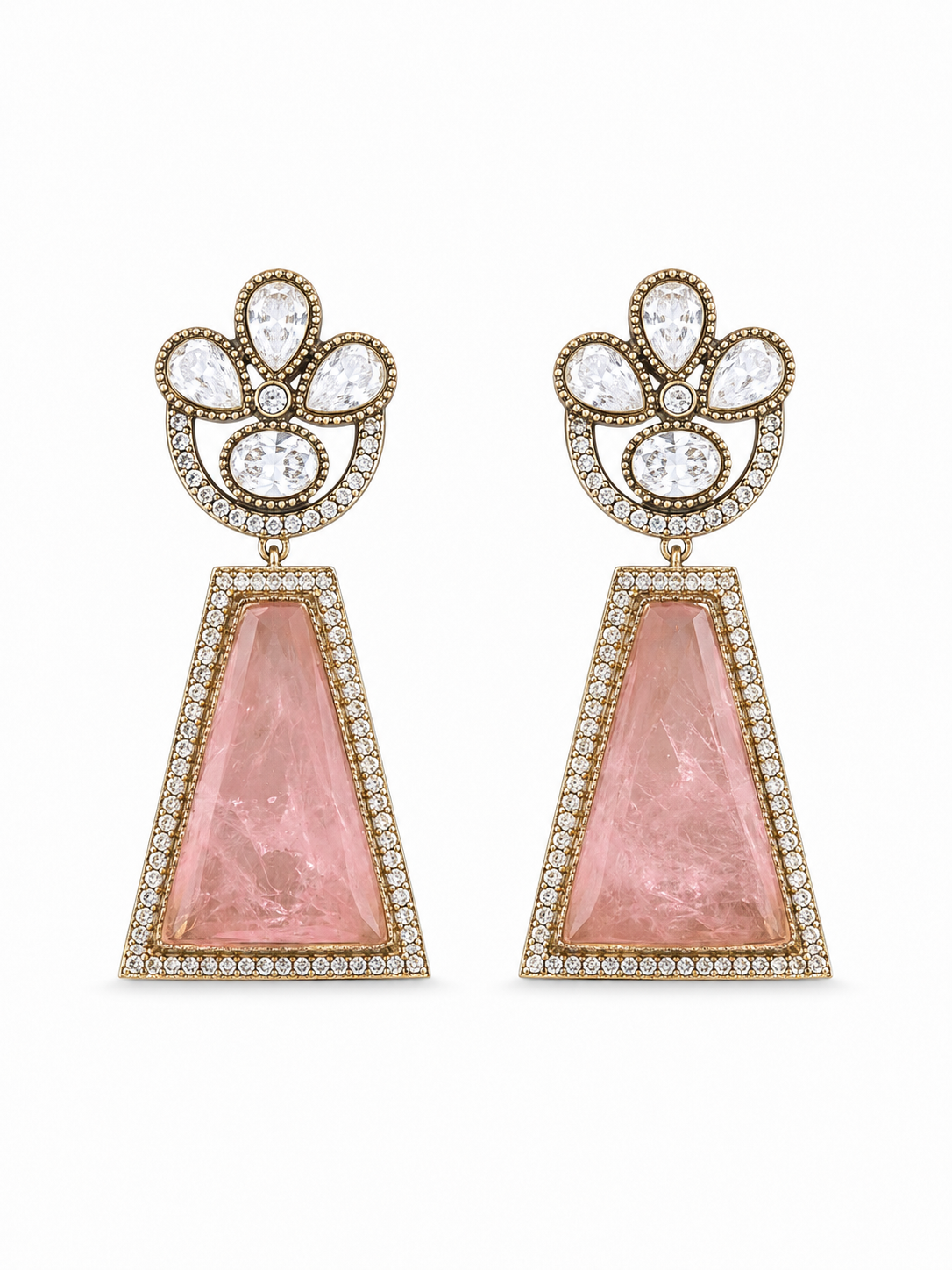 Mehr Pink Doublet Drop Earrings