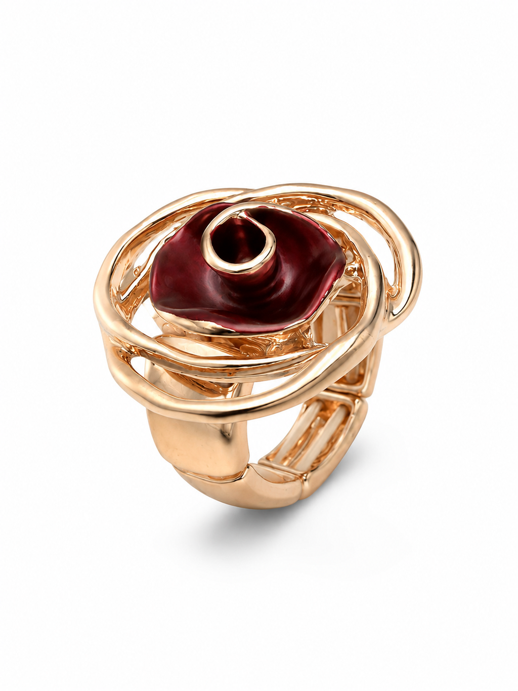 Merlot Rose Statement Ring