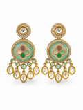 Noorja Mint Green Kundan Earrings