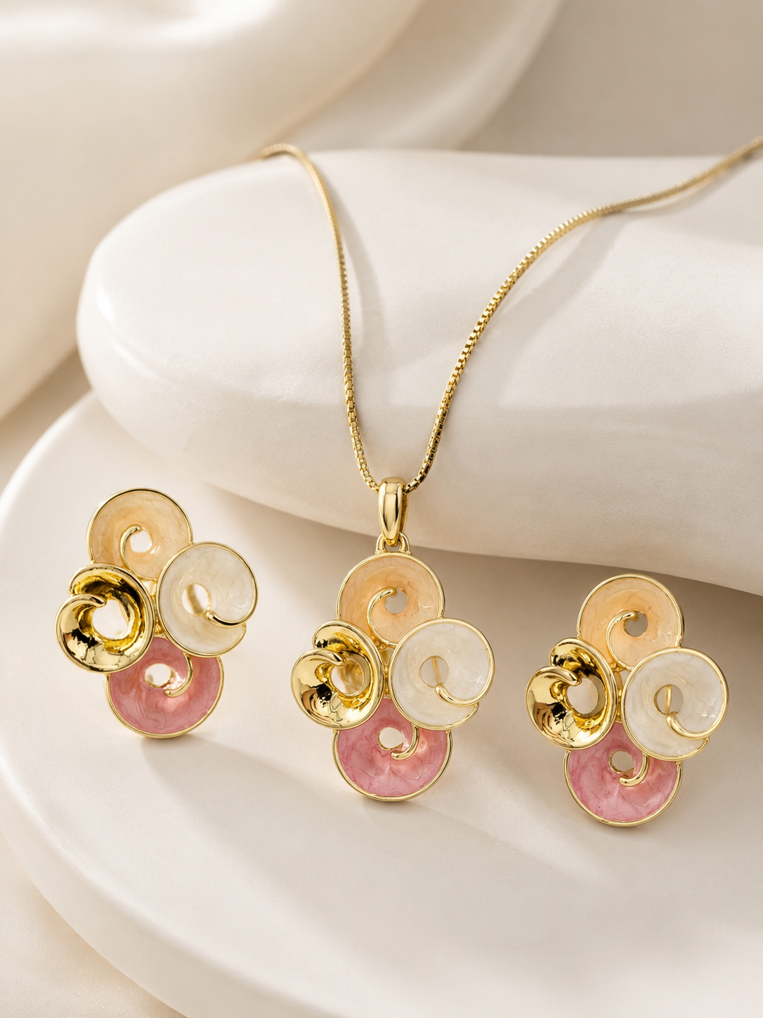 Opaline Orbit Pendant Set