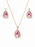 Pink Facet Pendant Set