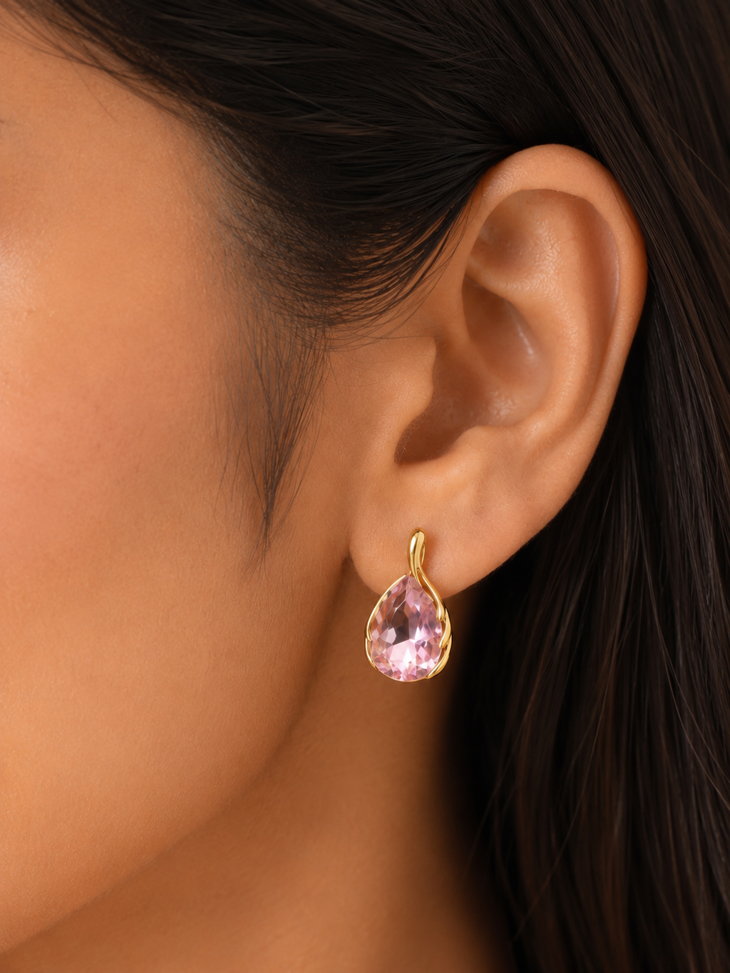 Pink Facet Pendant Set