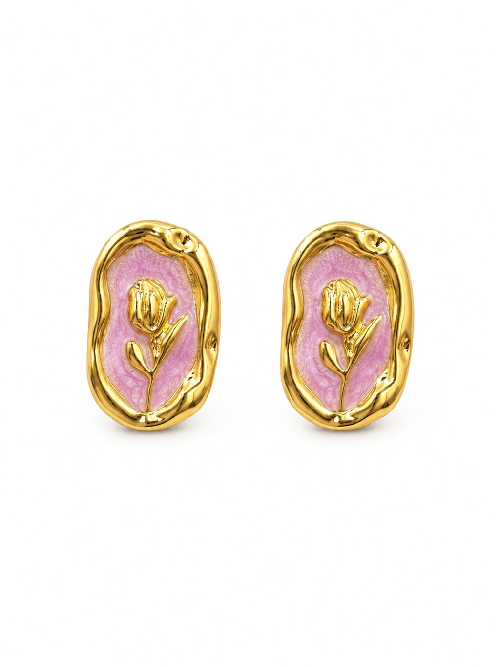 Lavender Bloom Stud Earrings