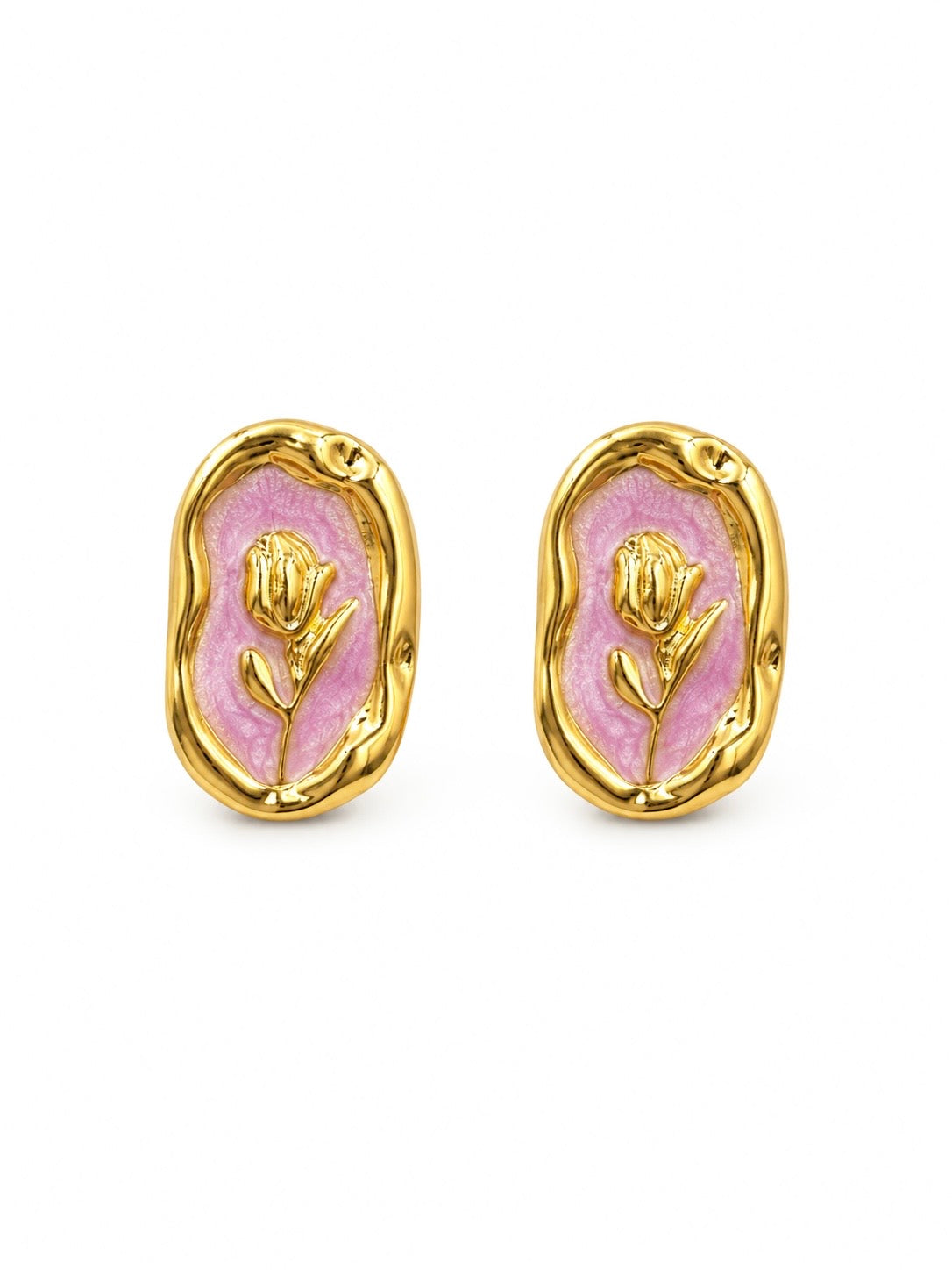 Lavender Bloom Stud Earrings