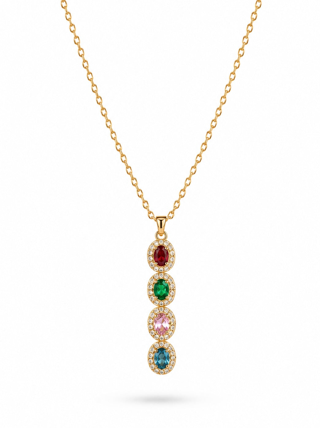 Roselle Four Stone Necklace