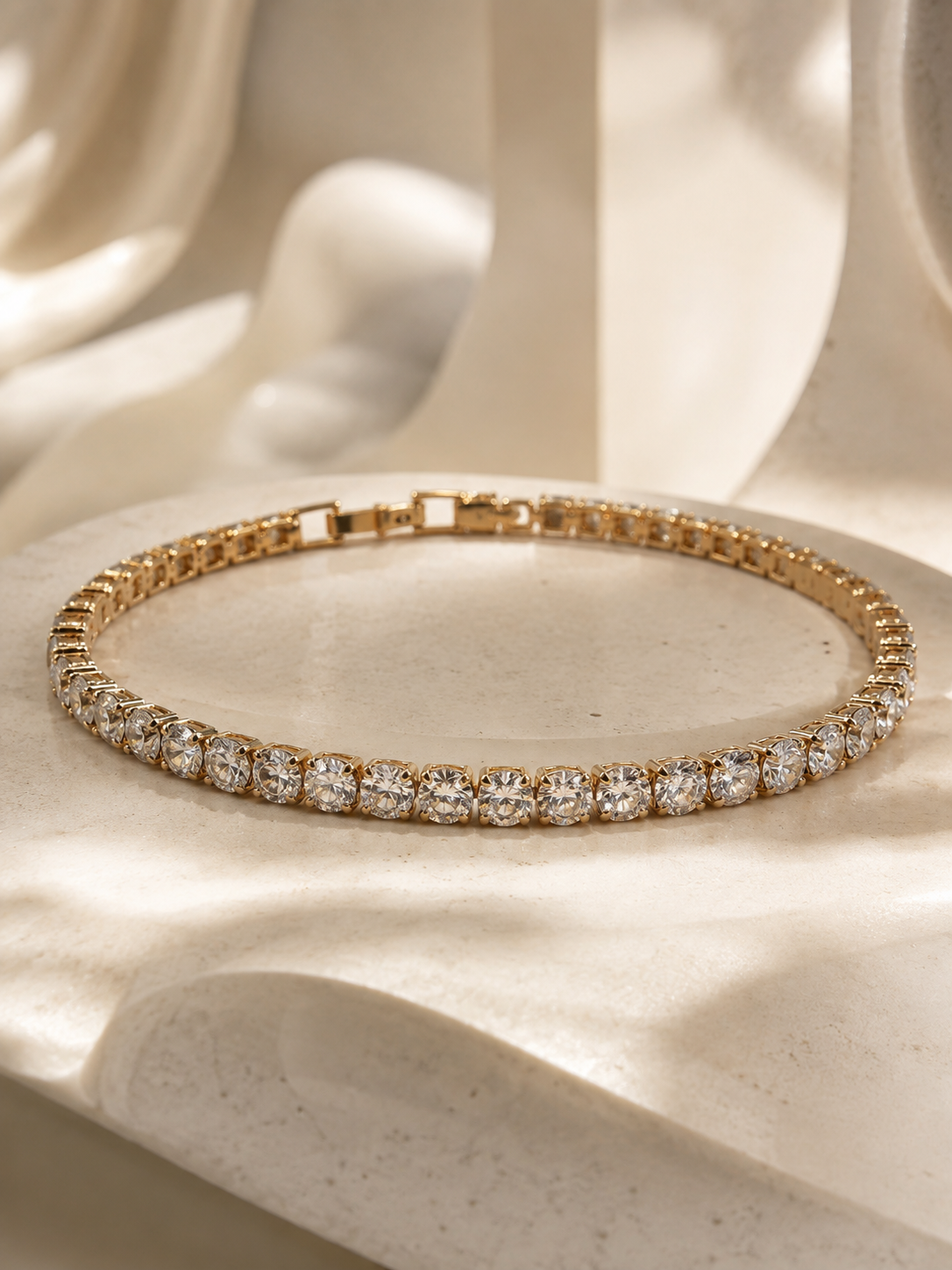 Round-Cut Rivière Tennis Bracelet