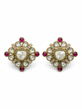 Royal Ruby Kundan Stud Earrings