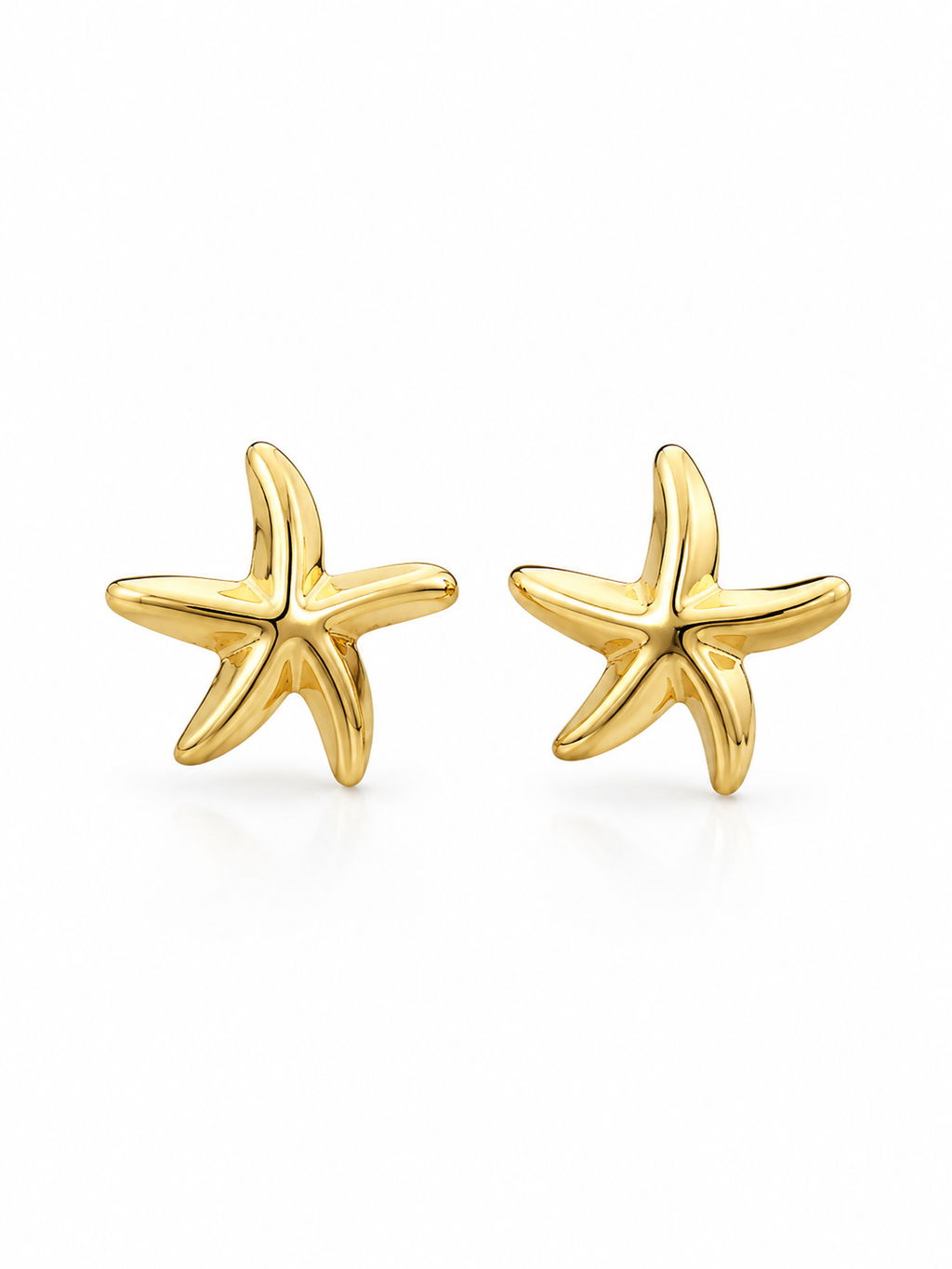 Seaside Golden Starfish Studs