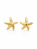 Seaside Golden Starfish Studs