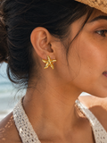 Seaside Golden Starfish Studs