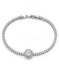 Silver Halo Tennis Bracelet