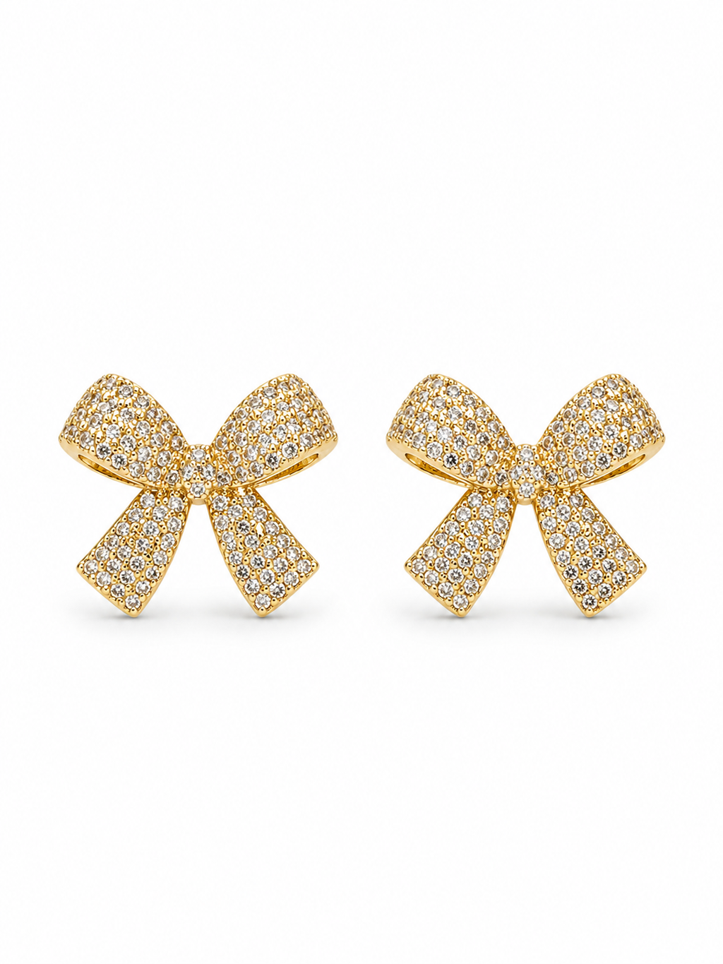The Pavé Bow Stud Earrings