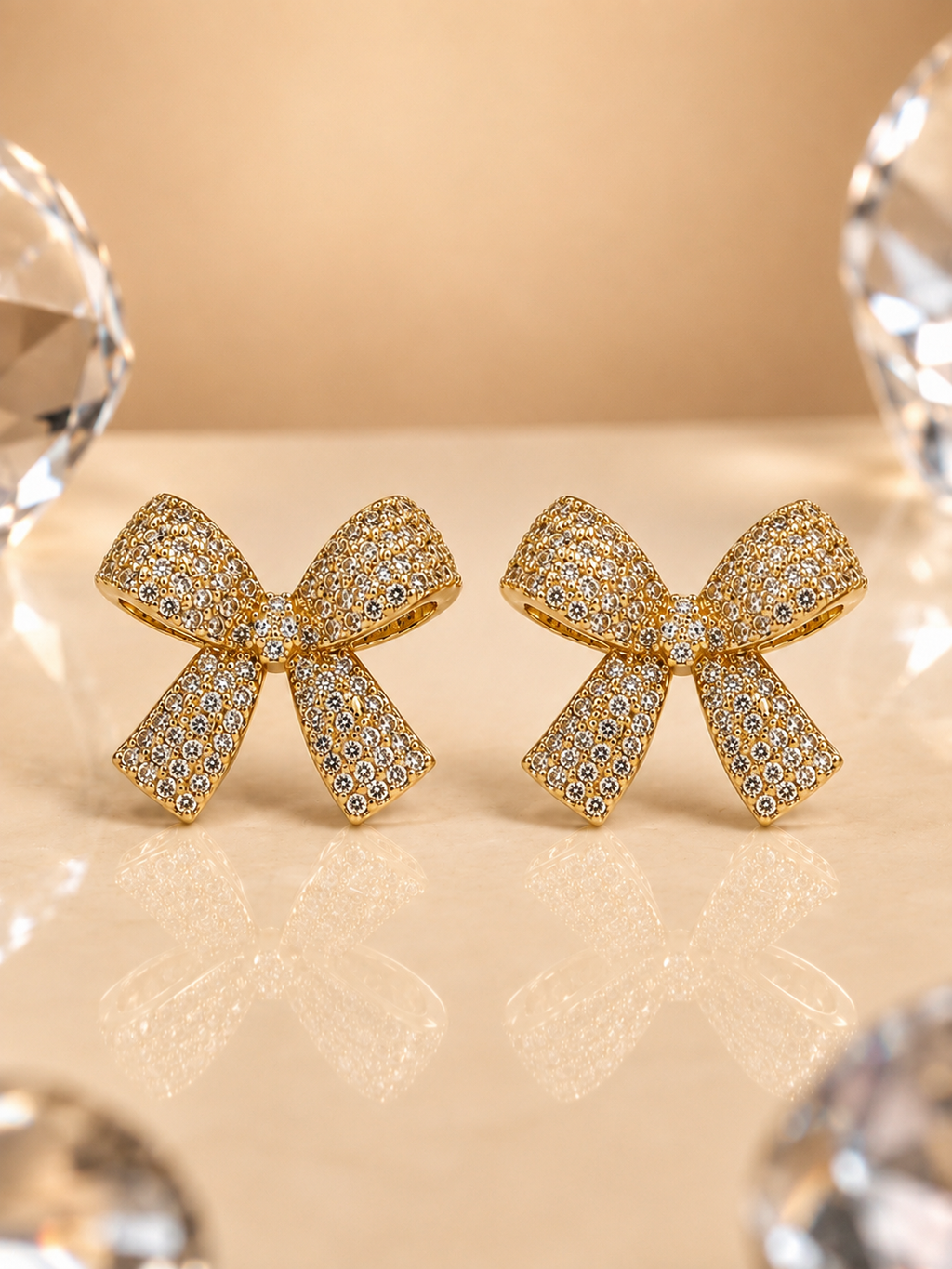 The Pavé Bow Stud Earrings