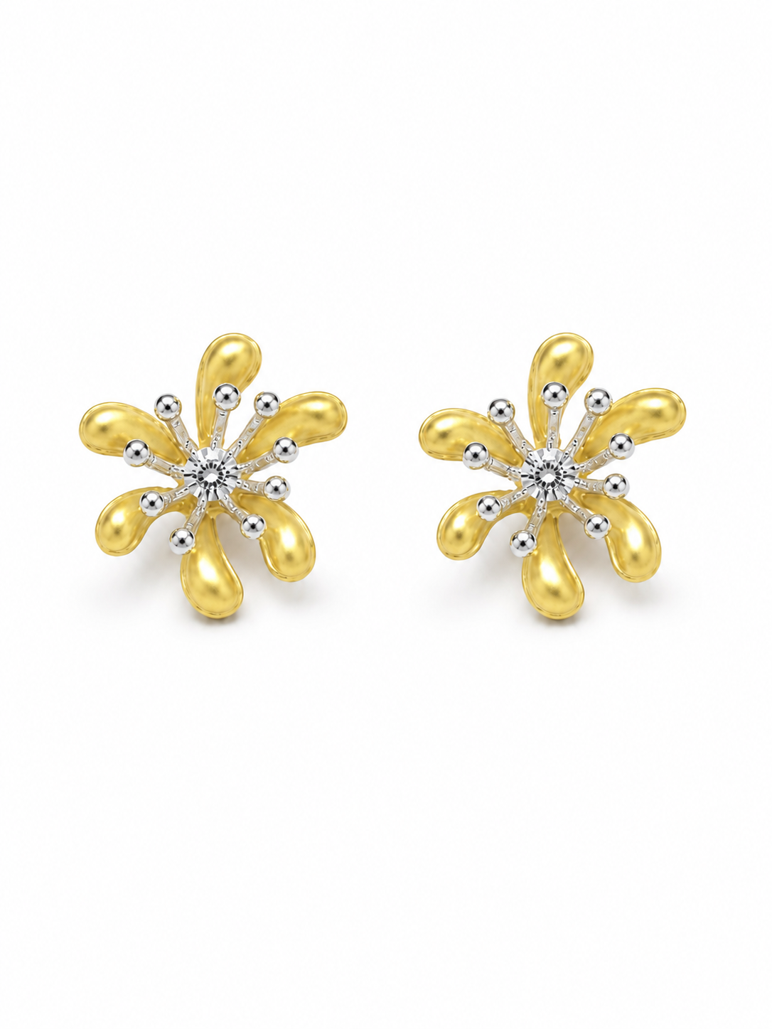 French Petal Stud Earrings
