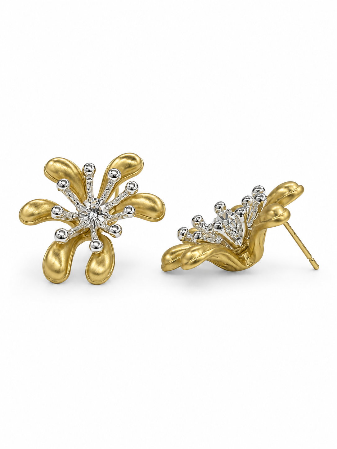 French Petal Stud Earrings