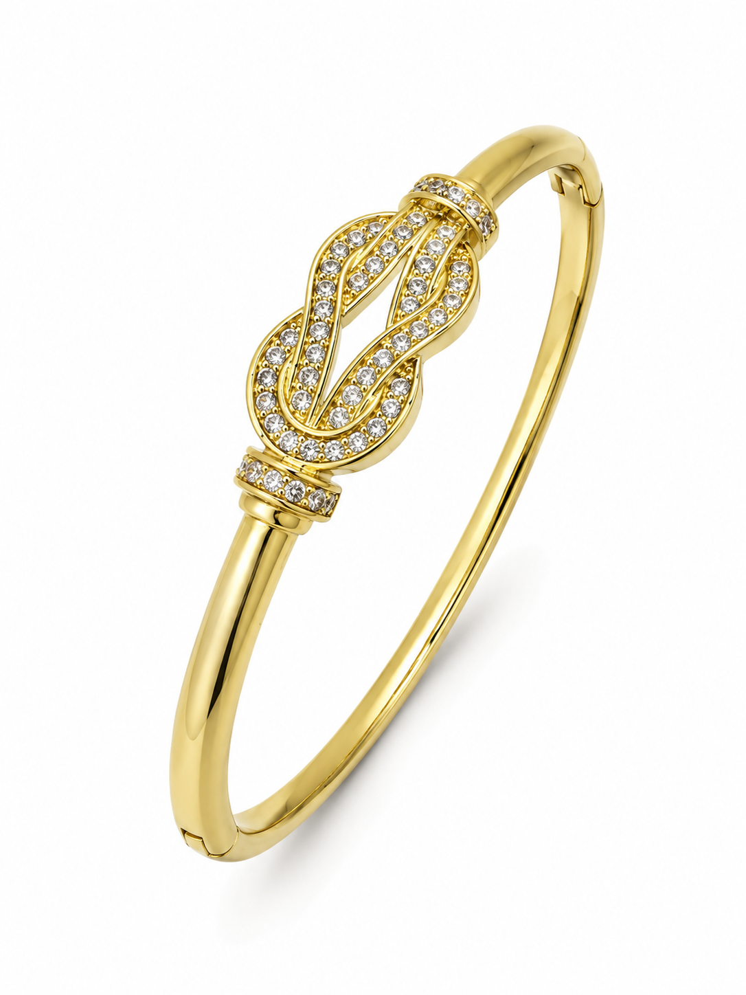 Veyra Pavé Knot Bangle Bracelet