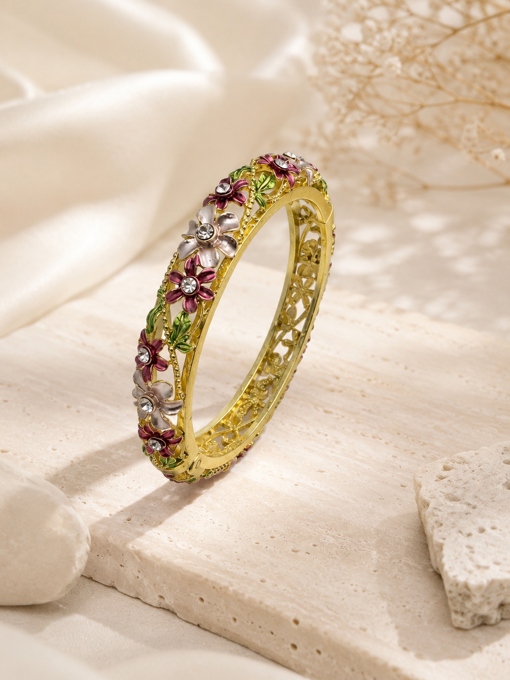 Mirelle Bouquet Enamel Bangle