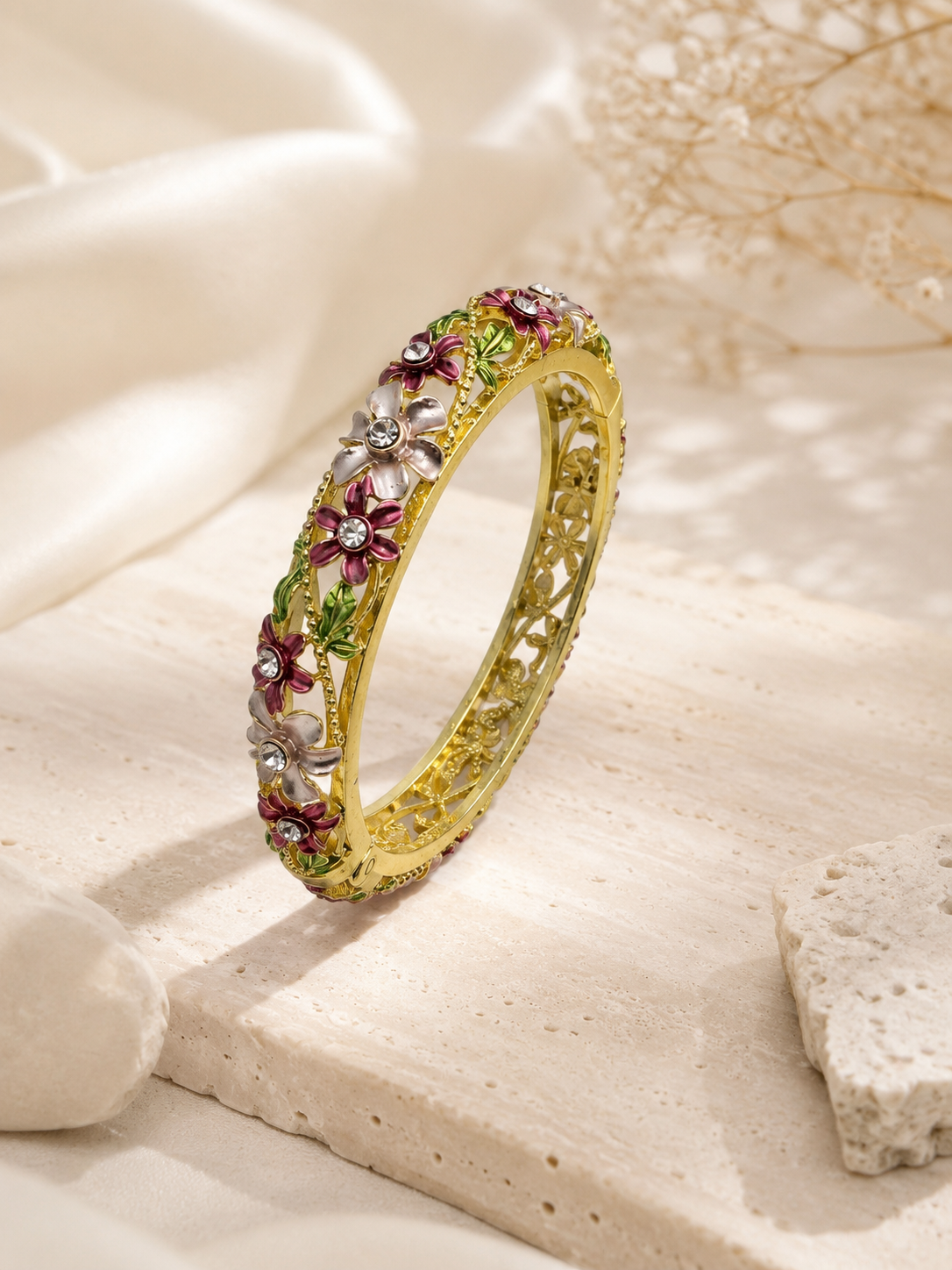 Mirelle Bouquet Enamel Bangle
